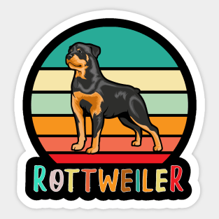 Vintage Retro Rottweiler Sticker